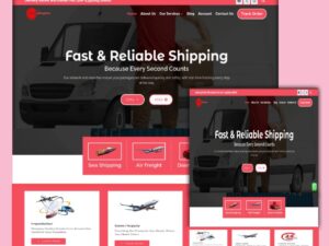 Global Logistics & Courier Website (Something like this with your custom design)