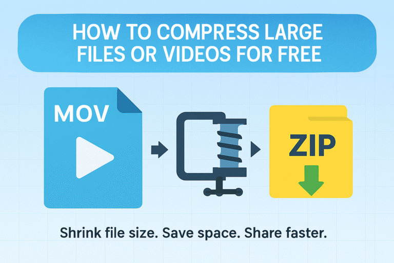 How to Compress Large Files or Videos for Free